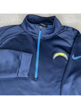 Los Angeles Chargers Sweatshirt Mens L Blue NFL Football Nike Dri Fit 1/4 Zip